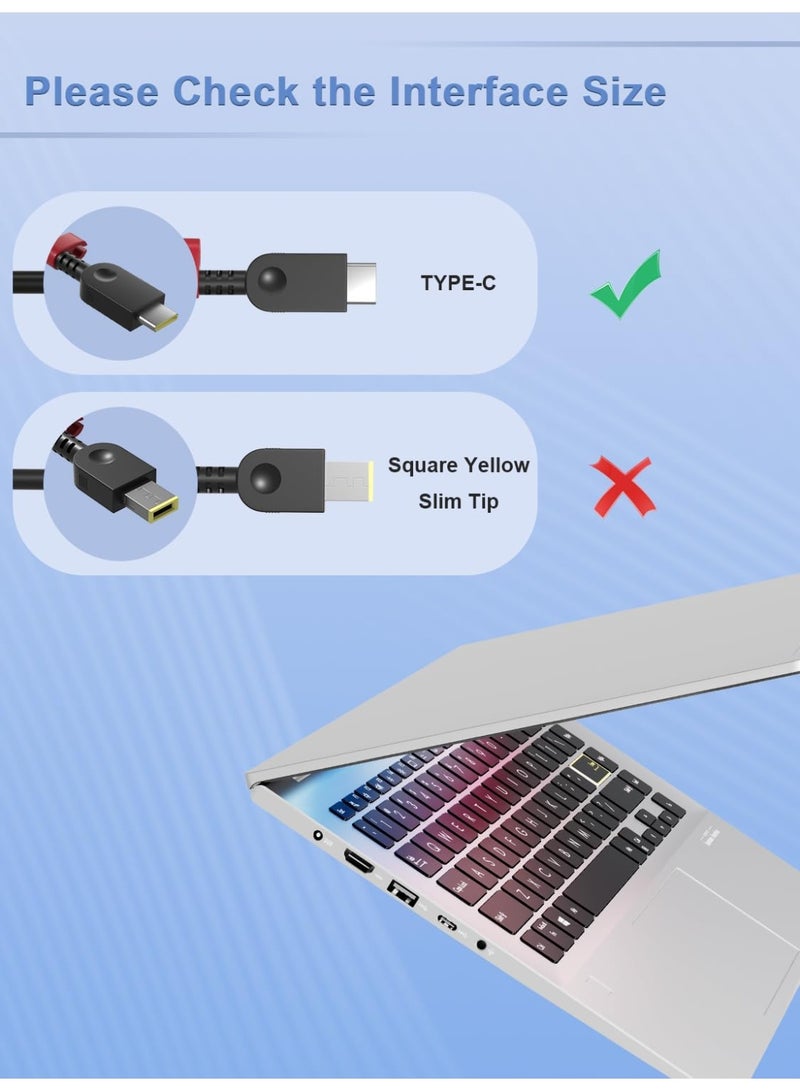 Max Power 135W USB-C Charger Compatible with Lenovo ThinkPad Z16 P16s L16 L15 E16 E15 T16 T15 Yoga Slim/Pro 7 9, IdeaPad Pro 5 Legion Y740S Laptop Replacement Adapter ADL135YSDC3A 4X21H27800 - Image 3